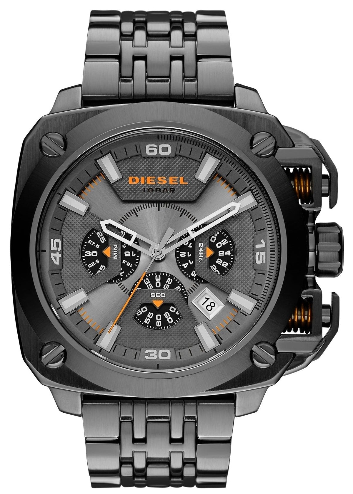 Diesel DZ7344 BAMF Chronograph Men's Watch – Gray Dial & Gray Stainless Steel Strap