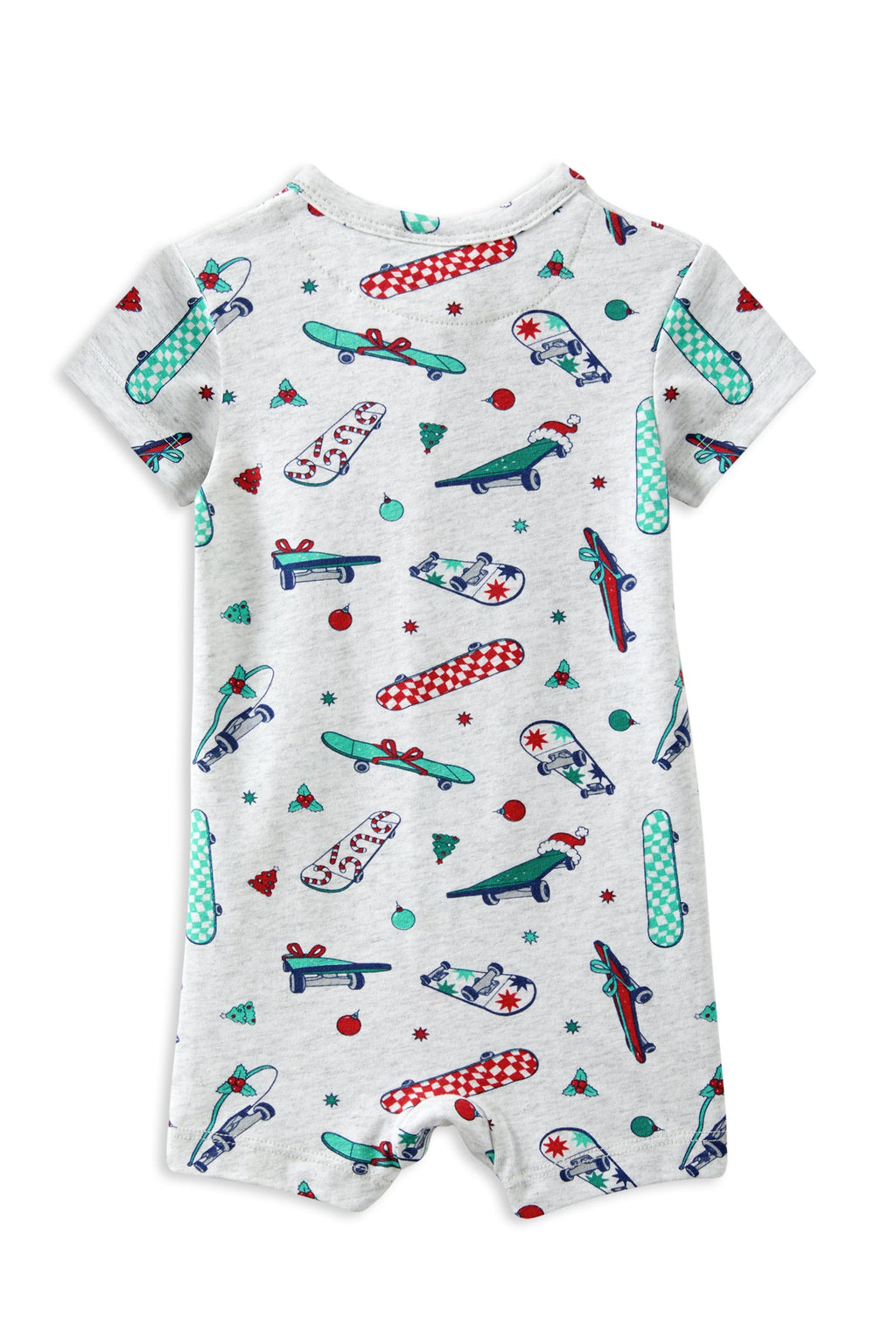 Christmas Skate Zip Romper