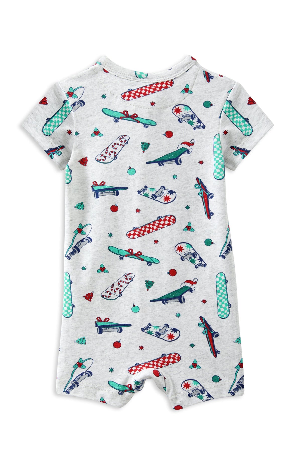 Christmas Skate Zip Romper