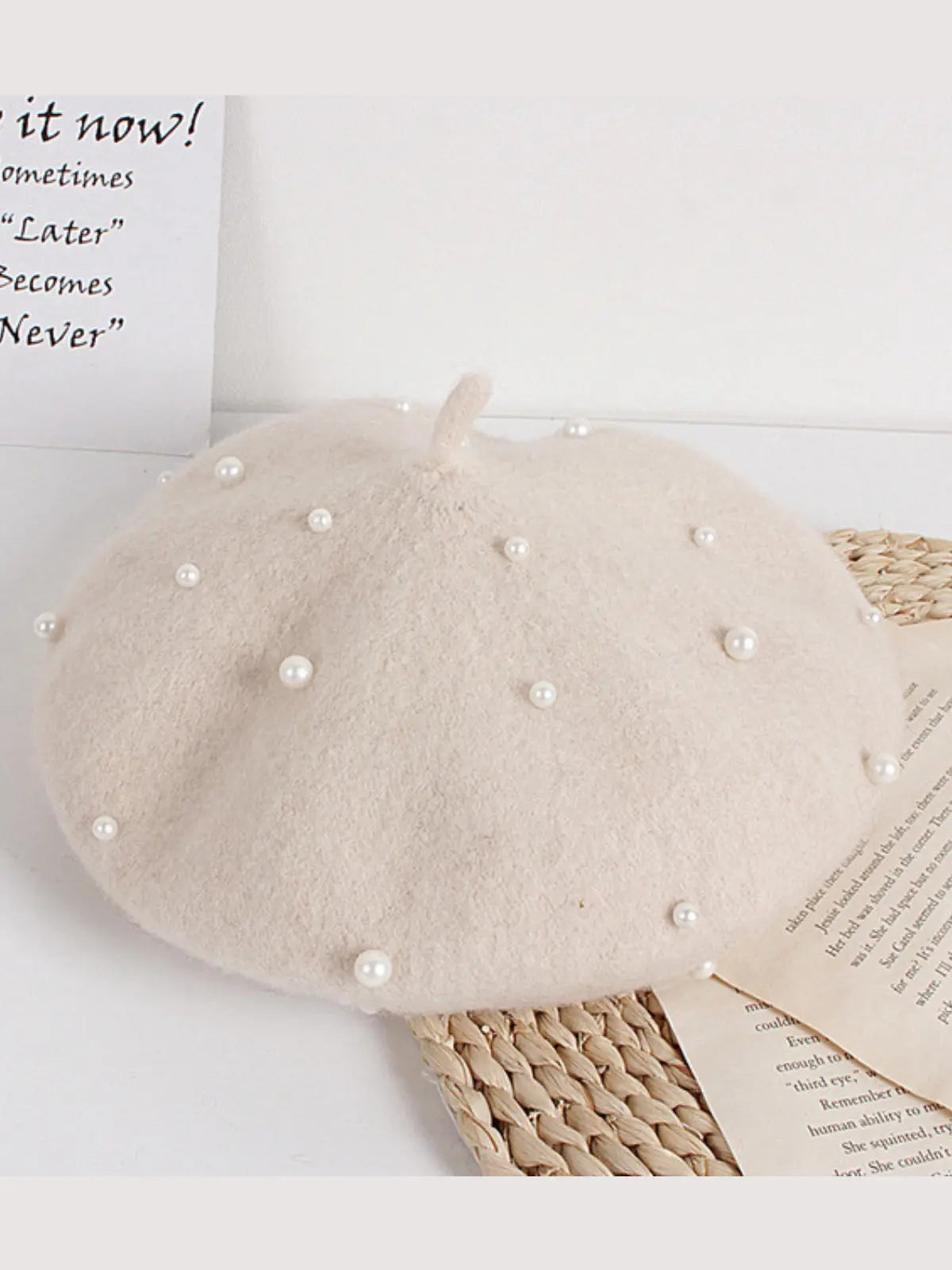 Always Stylin' Wool Pearl Beret