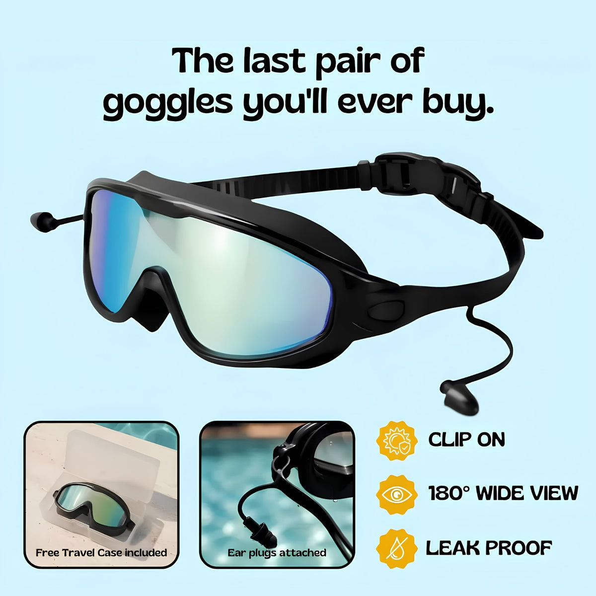 TibaToes™ Adult Clip-On Swim Goggles