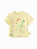 Balabala Baby Boy Round V-Neck Short-Sleeved T-Shirt