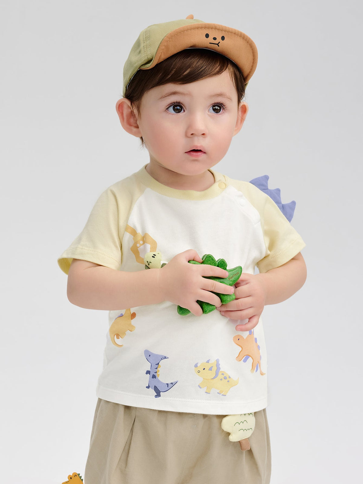 Balabala Baby Boy Dinosaur Colorblock T Shirt