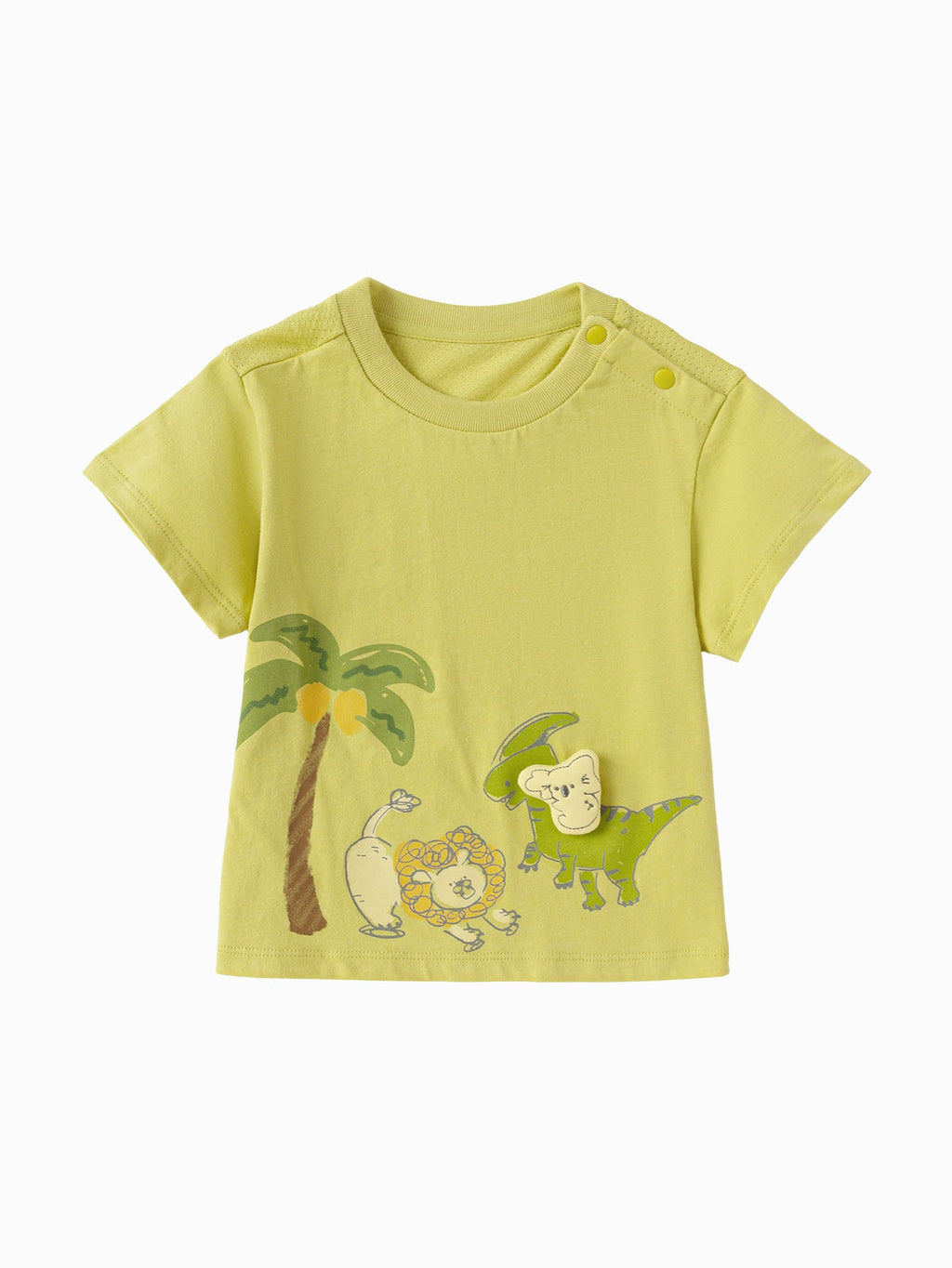 Balabala Baby Boy Round V-Neck Short-Sleeved T-Shirt