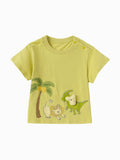 Balabala Baby Boy Round V-Neck Short-Sleeved T-Shirt