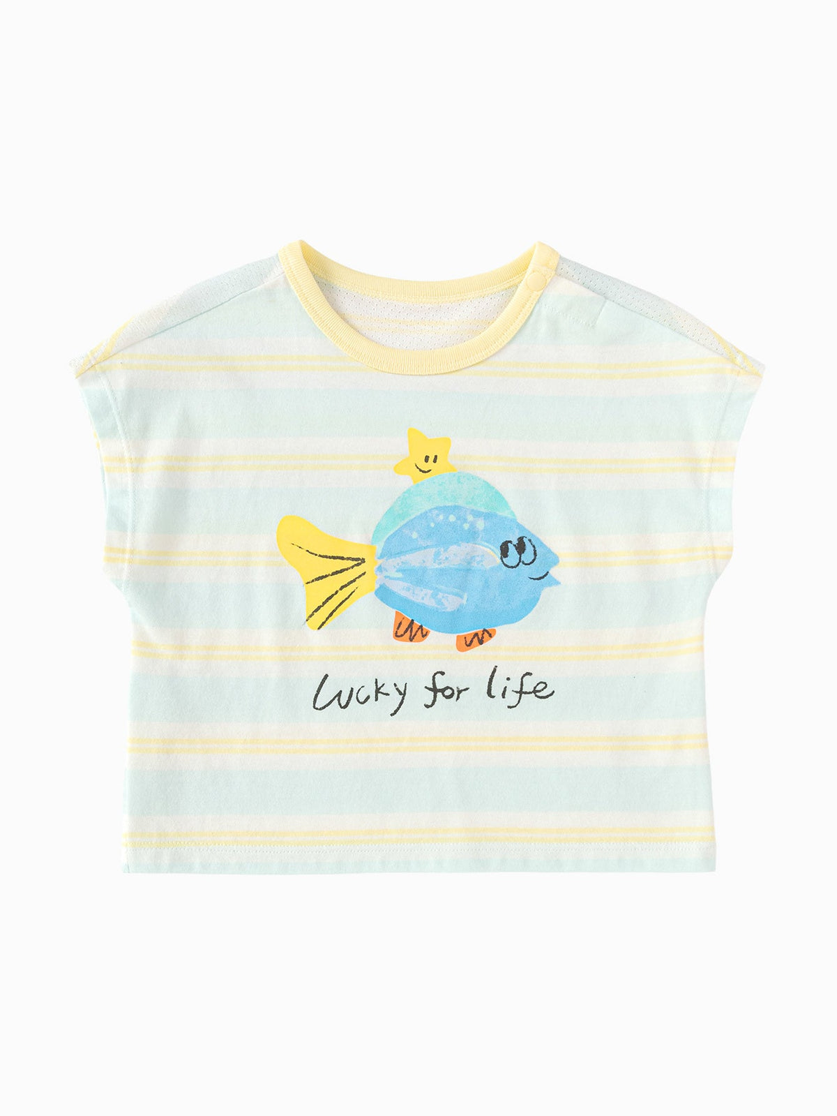 Balabala Baby Unisex Round V-Neck Short-Sleeved T-Shirt