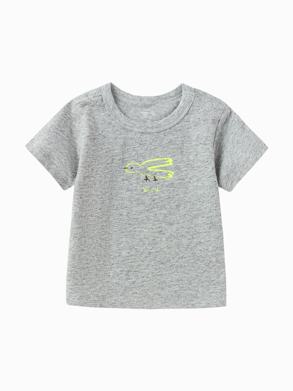 Balabala Baby Unisex Round V-Neck Short-Sleeved T-Shirt