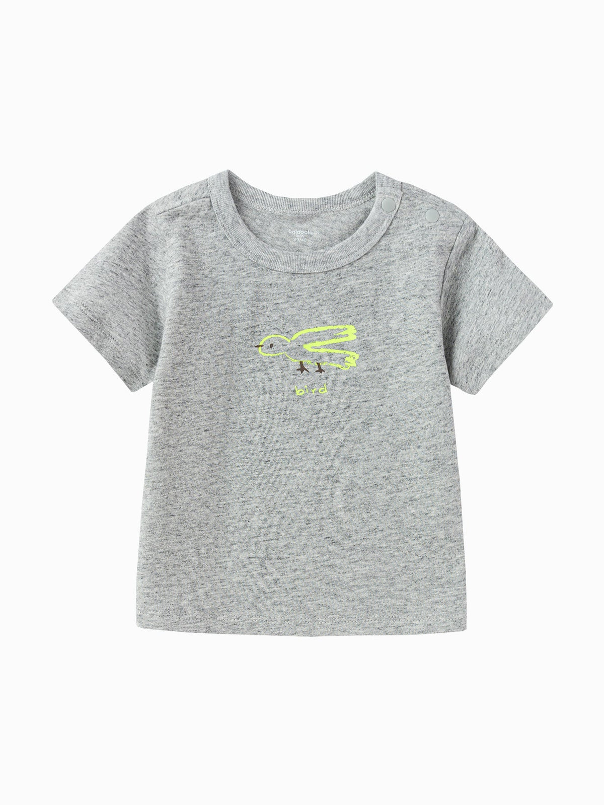 Balabala Baby Unisex Round V-Neck Short-Sleeved T-Shirt
