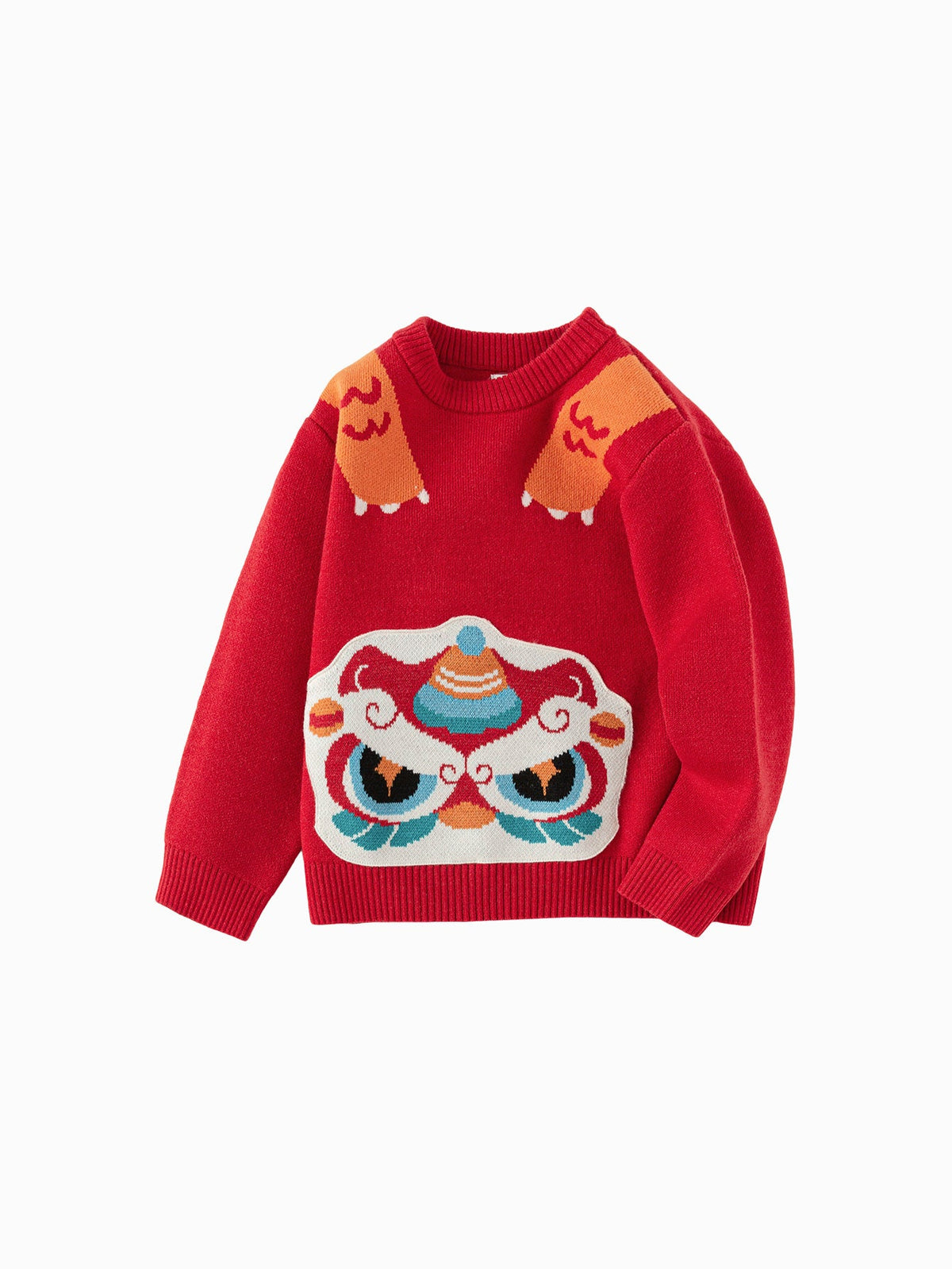 Balabala boys' sweater New Year jacquard knitted sweater 2025 spring and autumn new style New Year outfit