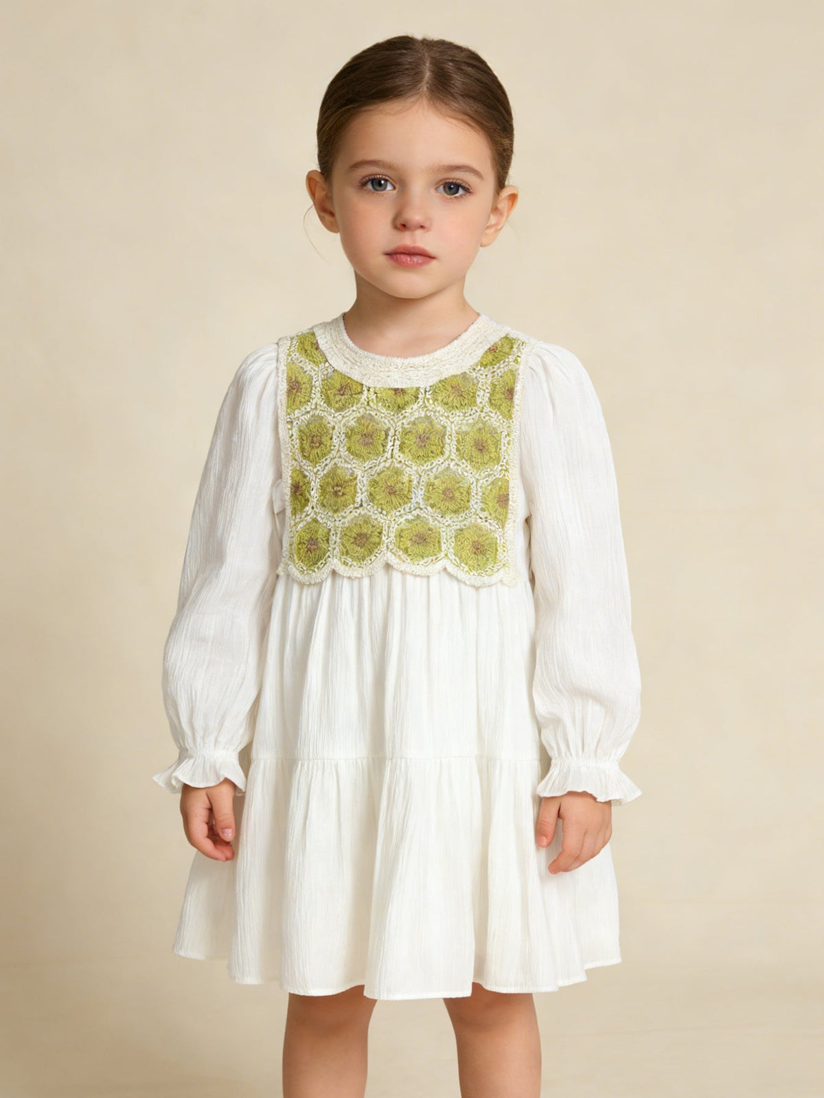 Balabala Children's Dress Toddler Girls 2025 Spring New Arrival Fake Two-Piece Dress Literary