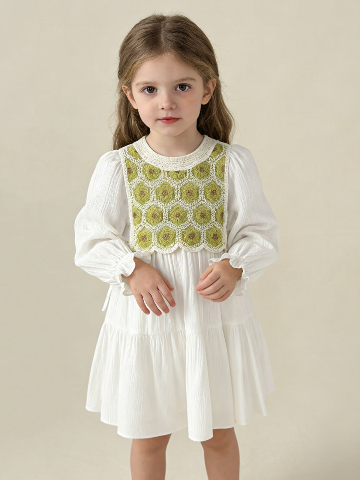 Balabala Children's Dress Toddler Girls 2025 Spring New Arrival Fake Two-Piece Dress Literary