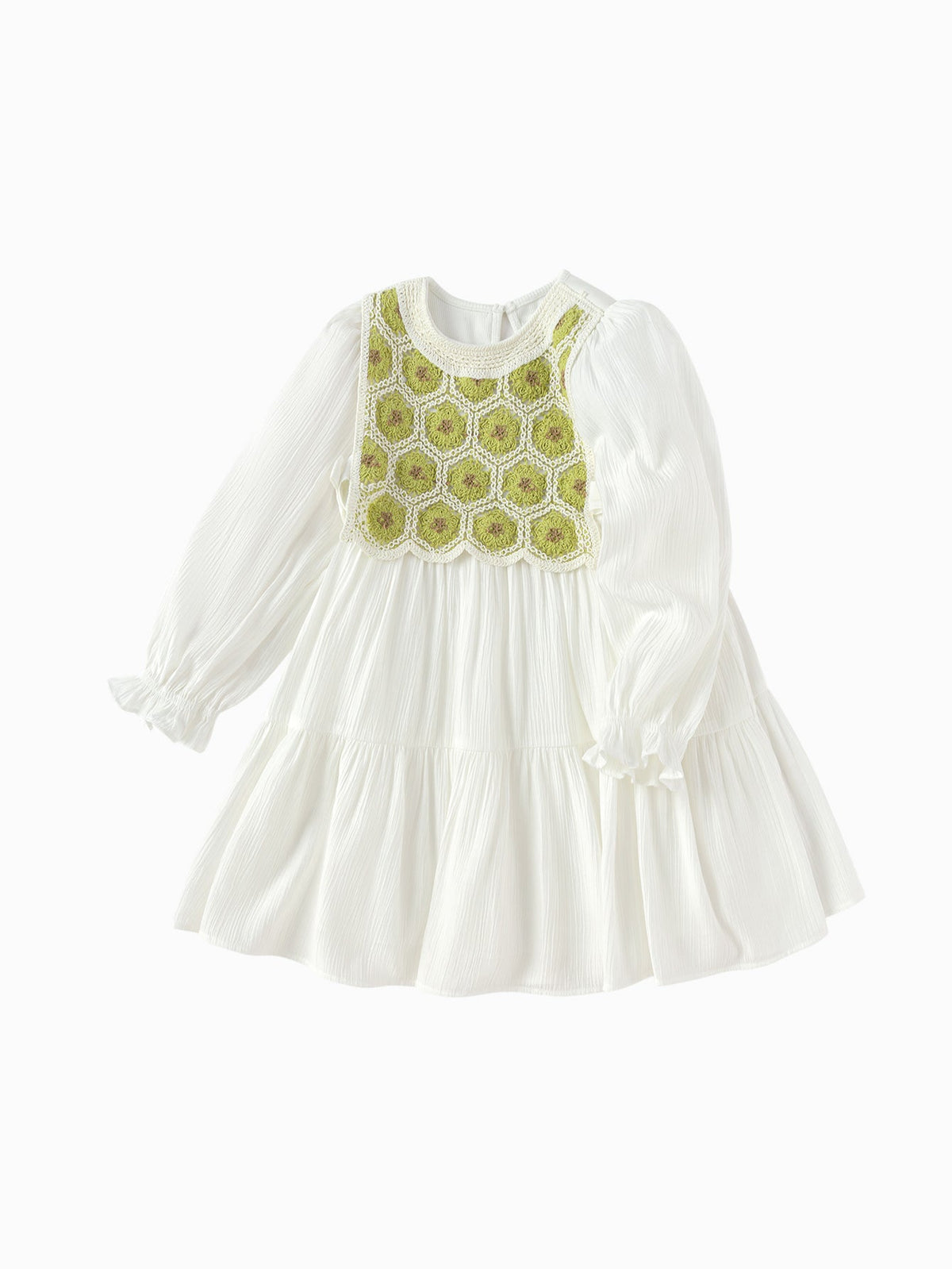 Balabala Children's Dress Toddler Girls 2025 Spring New Arrival Fake Two-Piece Dress Literary