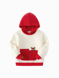 Balabala children's sweatshirt hooded top Toddler Boys clothing 2025 spring and autumn new year's outfit