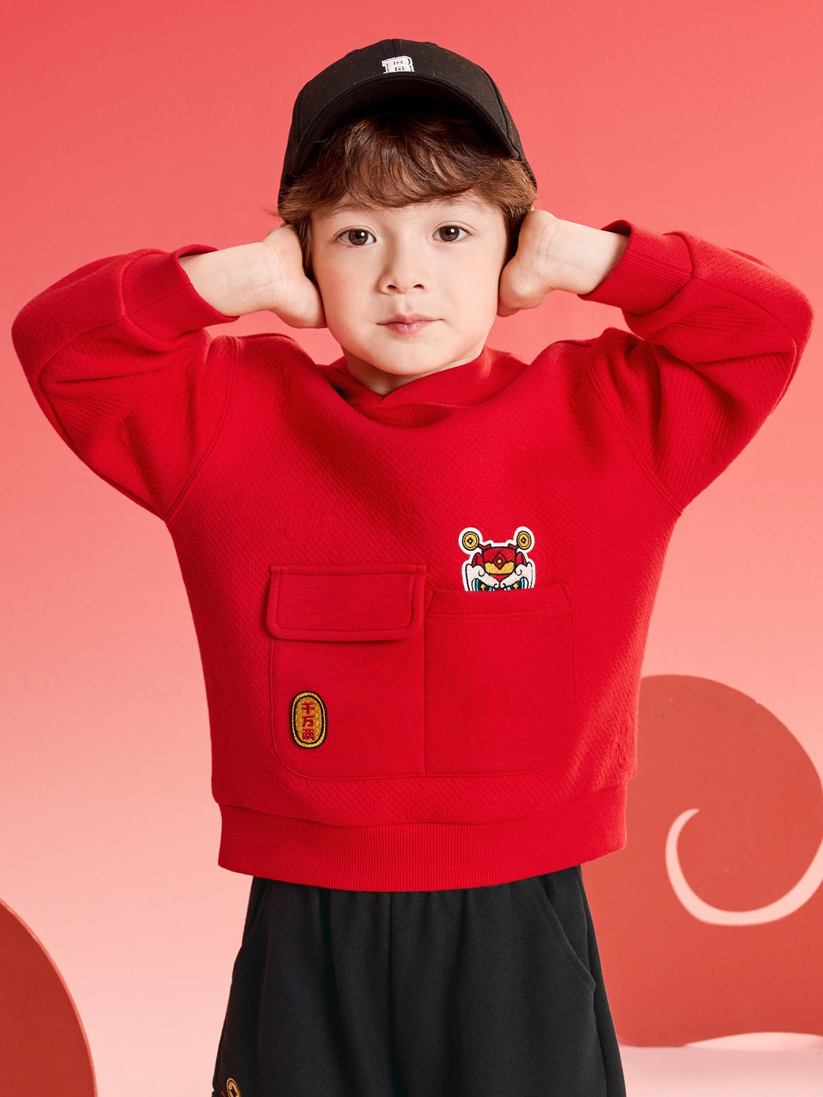 balabala 2025 spring new boys toddler hooded sweatshirt