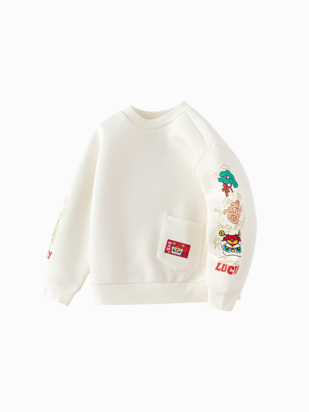 Balabala children's clothing boys' sweatshirt national style top 2025 spring and autumn new year's outfit trendy