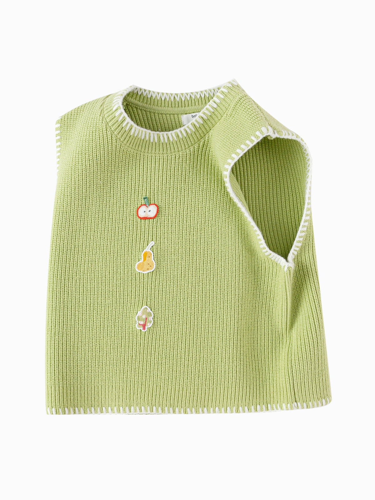 Balabala Children's Vest Embroidered Knit Sweater Girls'2025 Spring New Arrival Knitwear