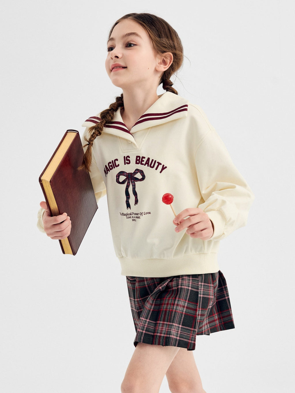 Balabala Girl Kids Magic Cotton Fabric Soft  Skin-Friendly Classic Long-sleeve hoodie