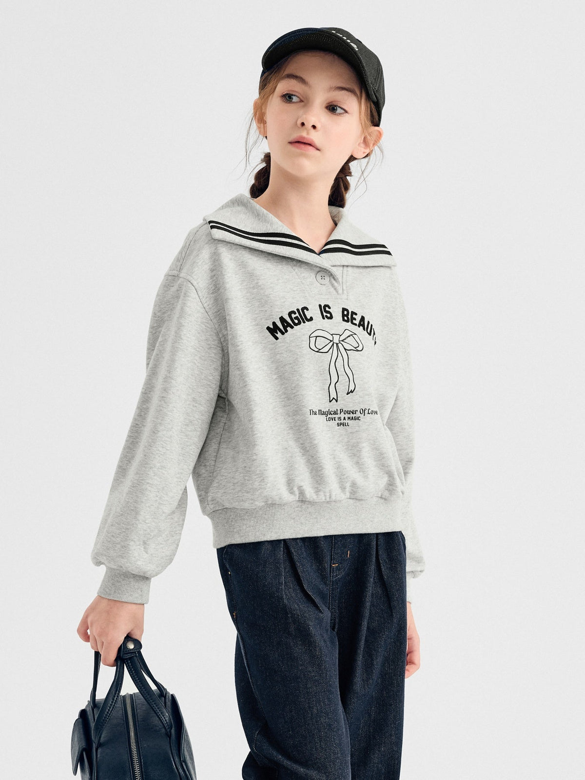 Balabala Girl Kids Magic Cotton Fabric Soft  Skin-Friendly Classic Long-sleeve hoodie