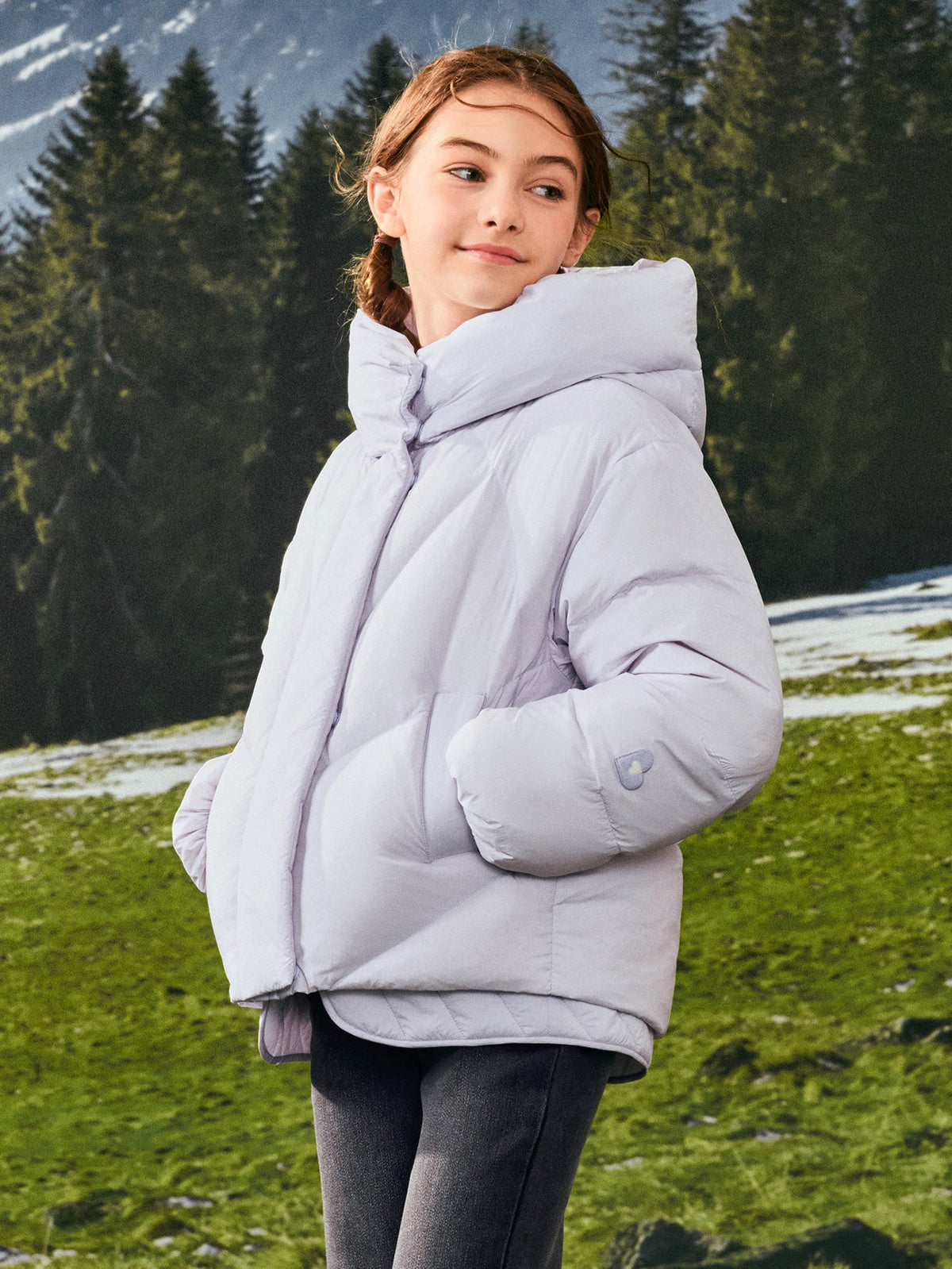 Balabala Girl Kids Down Jacket Light-warmth（15-5℃/59-41°F）