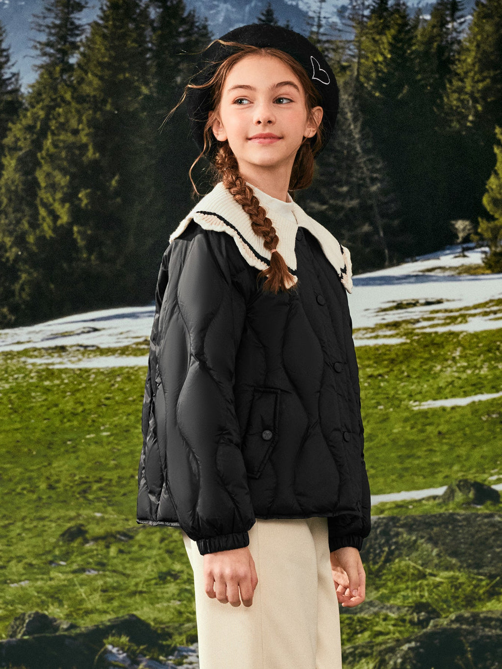 Balabala Girl Kids Down Jacket Light-warmth（15-5℃/59-41°F）