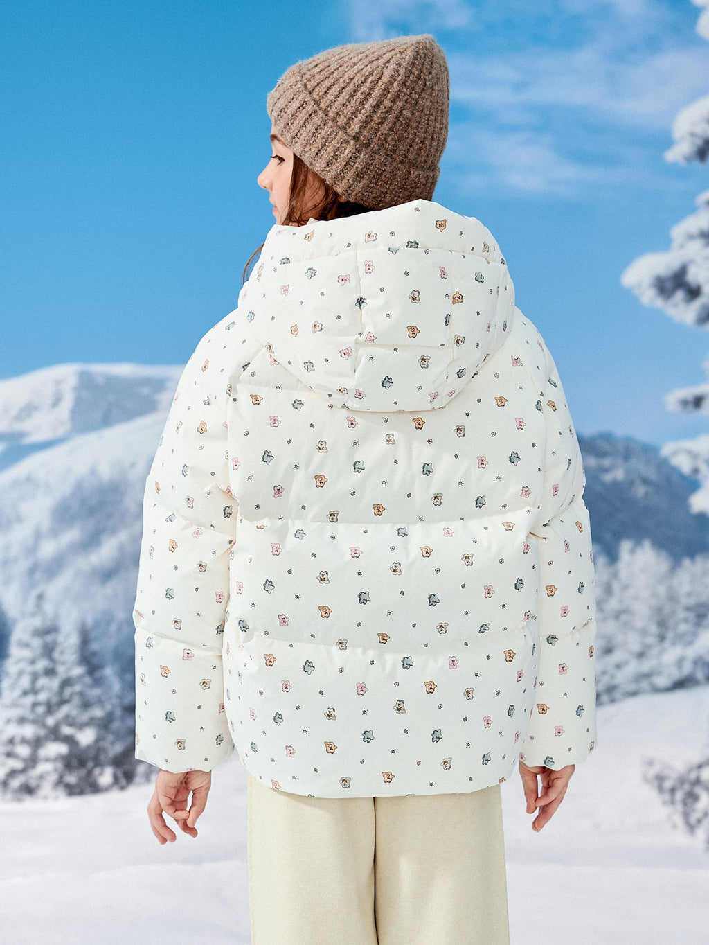 Balabala Girl Kids Down Jacket Warm（5--5℃/41-23°F）