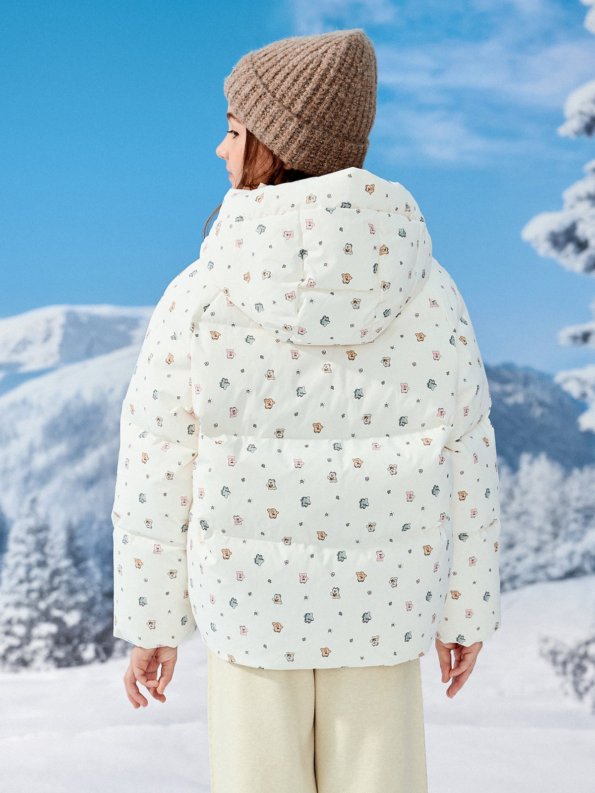 Balabala Girl Kids Down Jacket Warm（5--5℃/41-23°F）