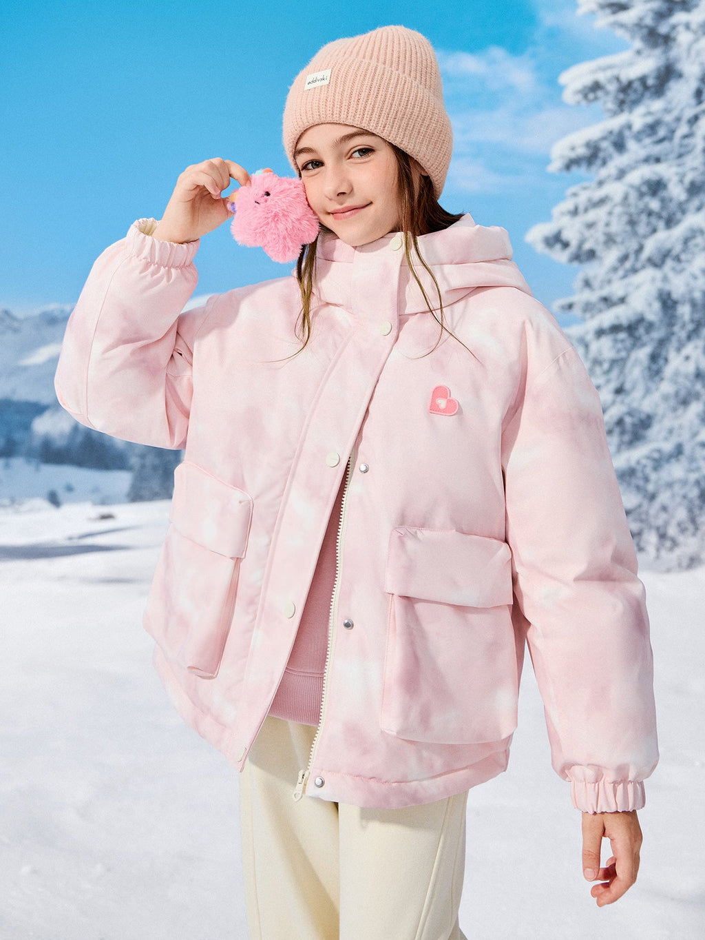 Balabala Girl Kids Down Jacket Warm（5--5℃/41-23°F）