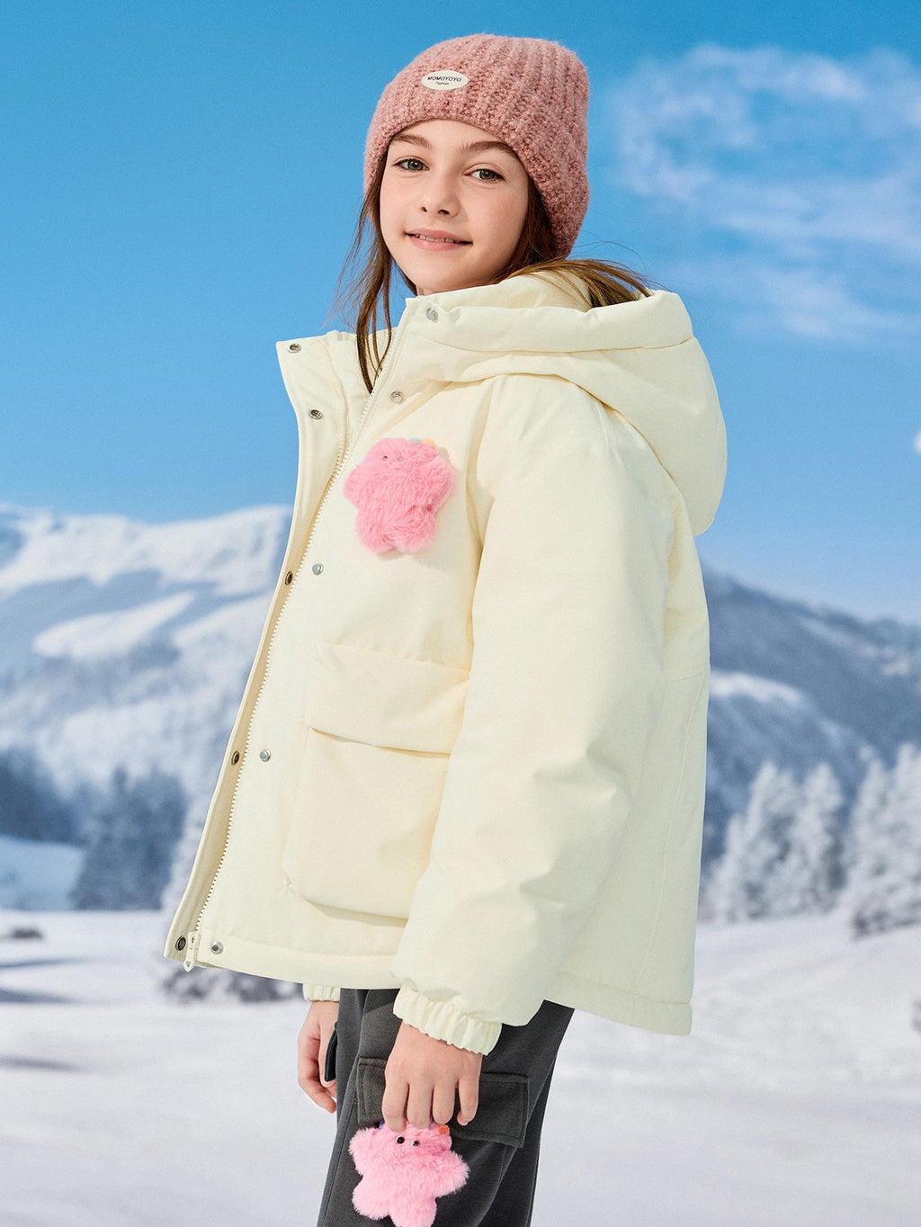 Balabala Girl Kids Down Jacket Warm（5--5℃/41-23°F）