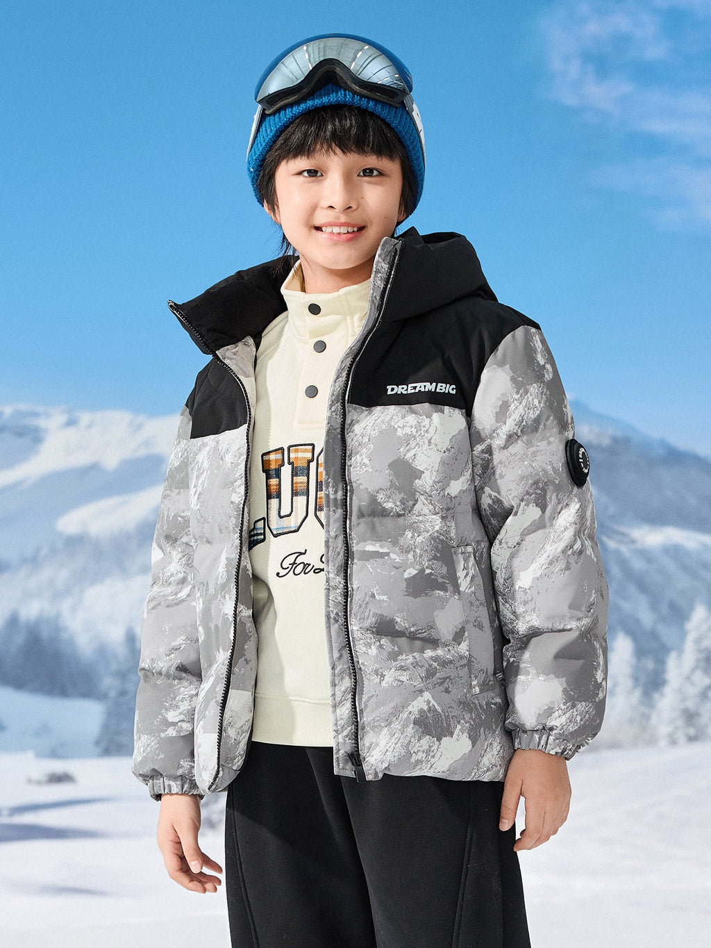 Balabala Boy Kids Down Jacket Warm（5--5℃/41-23°F）