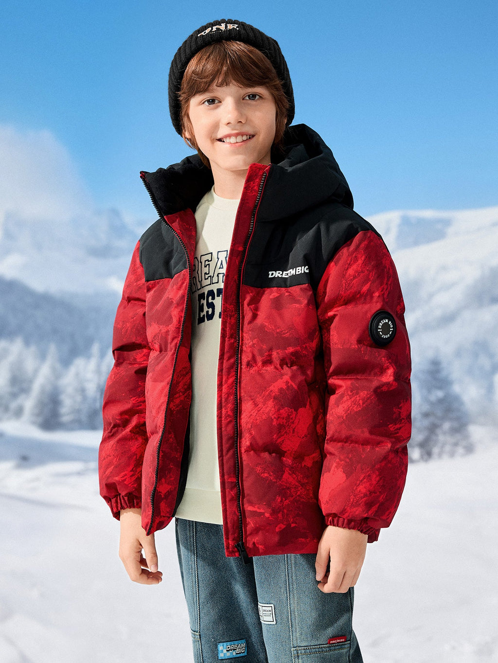 Balabala Boy Kids Down Jacket Warm（5--5℃/41-23°F）