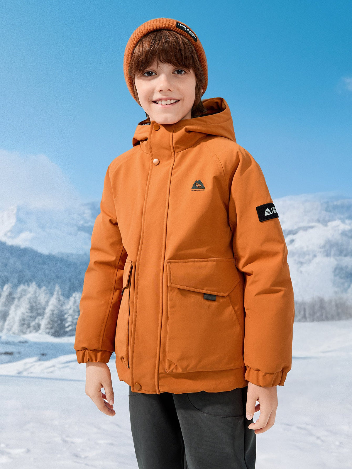 Balabala Boy Kids Down Jacket Warm（5--5℃/41-23°F）