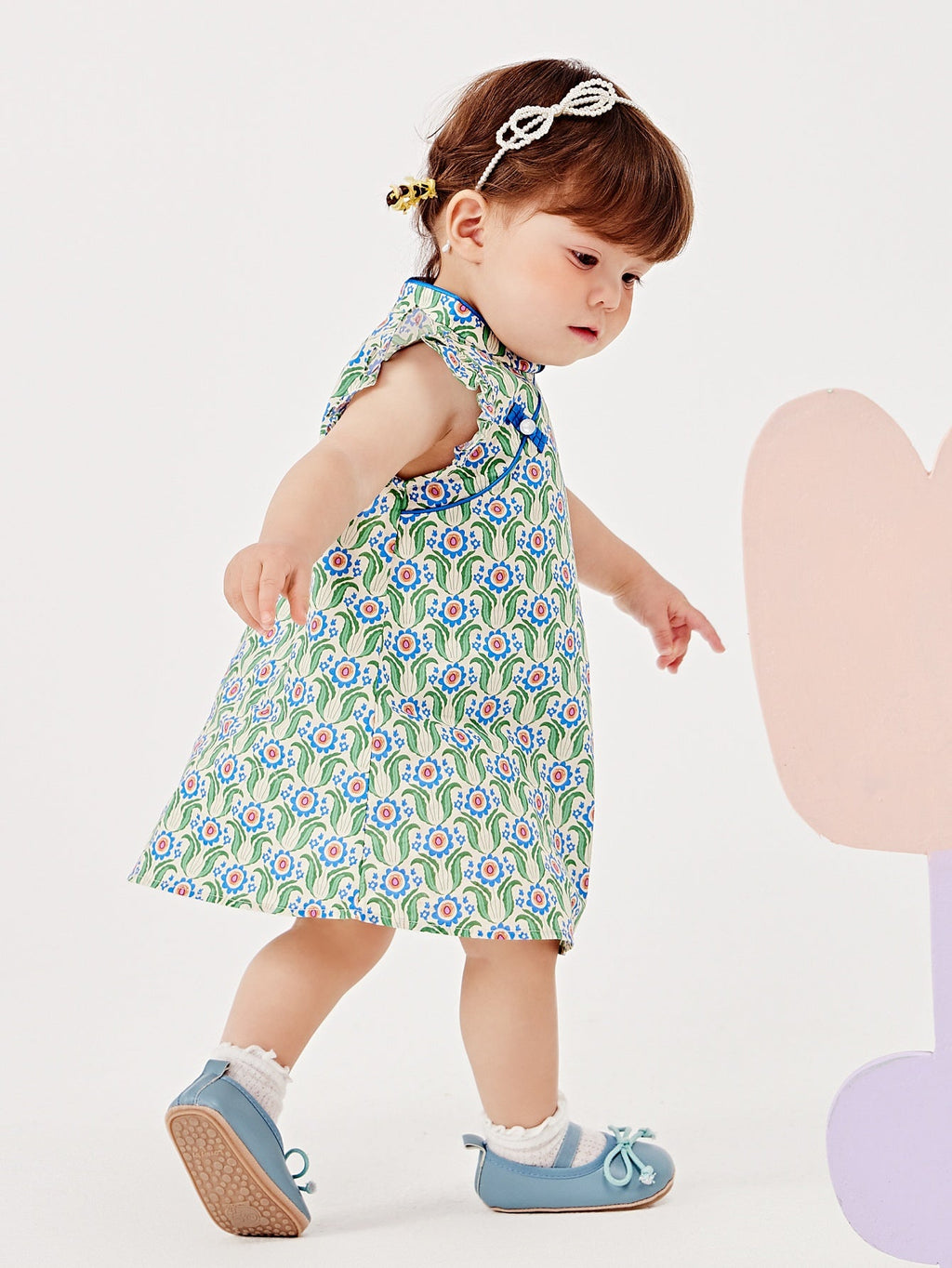 Baby Girl Short Sleeve Traditional Style Dress