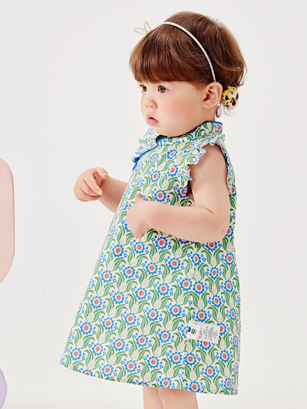Baby Girl Short Sleeve Traditional Style Dress