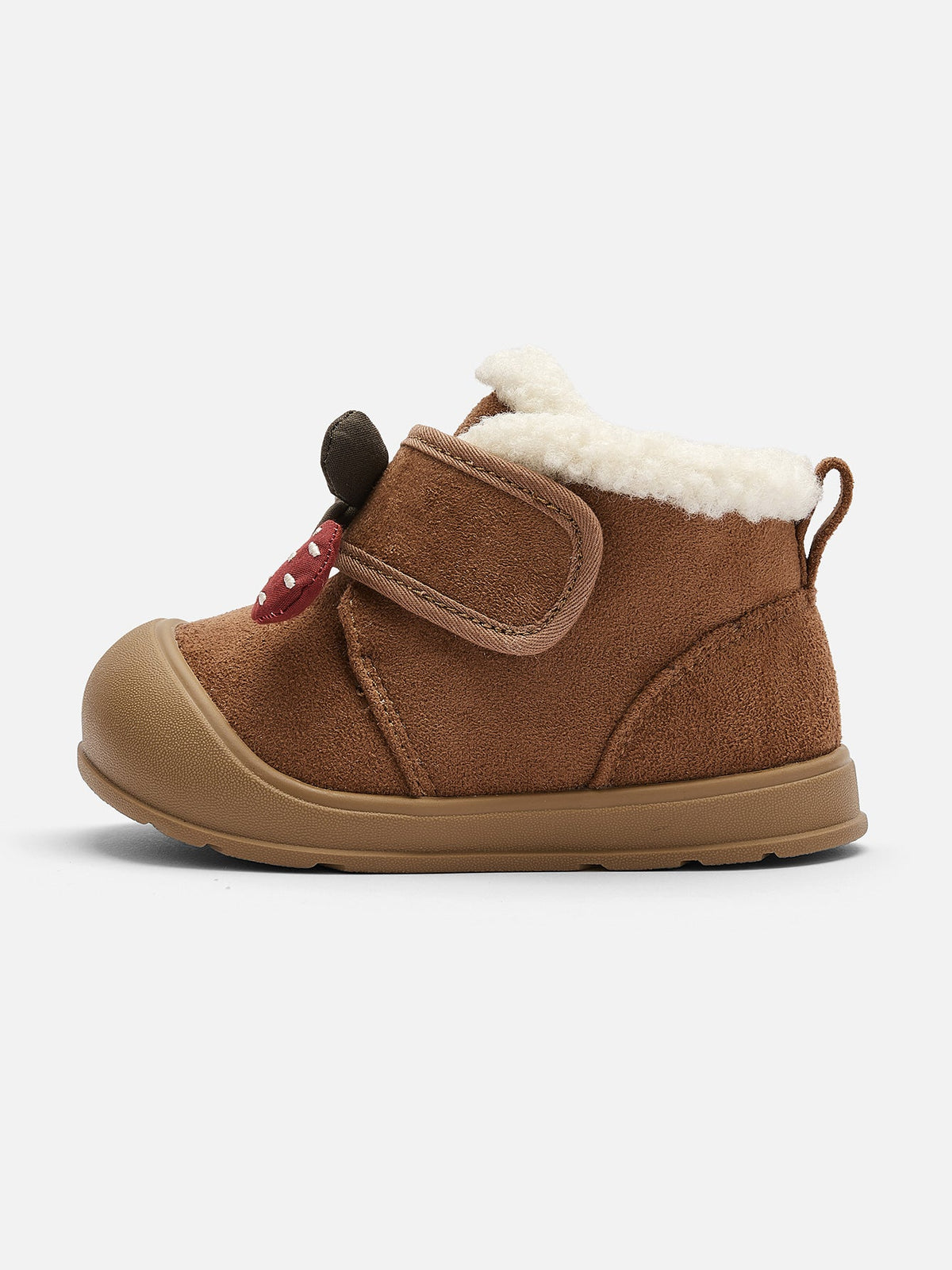 Balabala Baby Girl Cute Cherry Detail Soft Cozy Winter Snow Boots