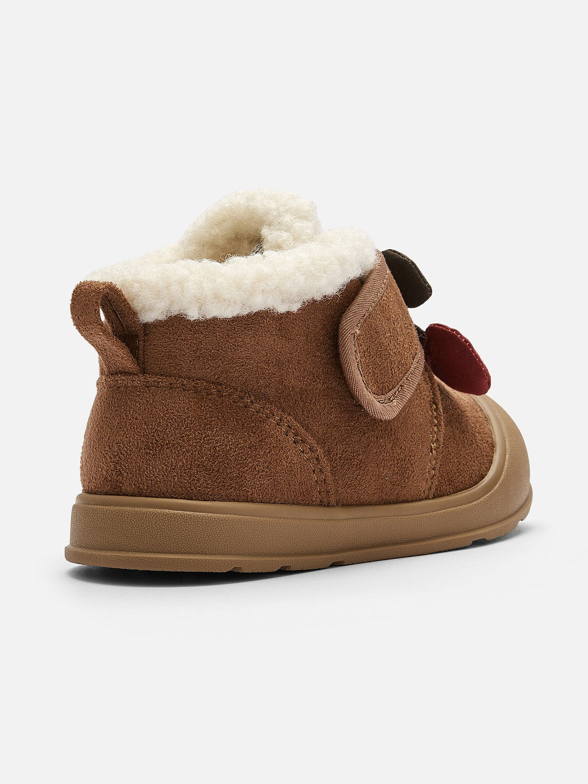 Balabala Baby Girl Cute Cherry Detail Soft Cozy Winter Snow Boots