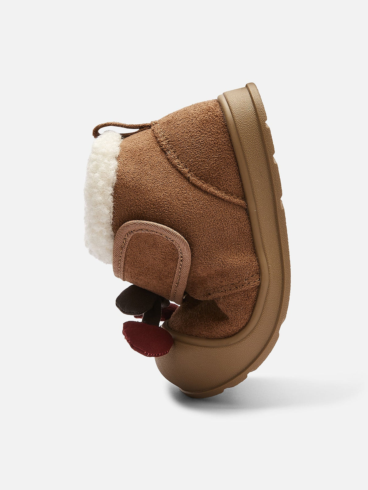 Balabala Baby Girl Cute Cherry Detail Soft Cozy Winter Snow Boots