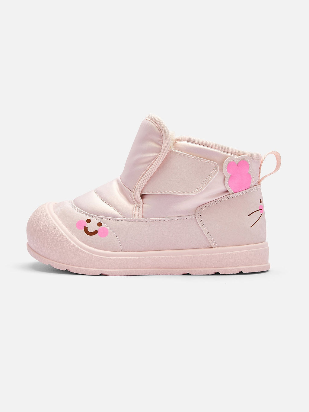 Balabala Baby Girls Kids High Top Sneakers Lightweight Warm Plush Lined Winter Snow Boots