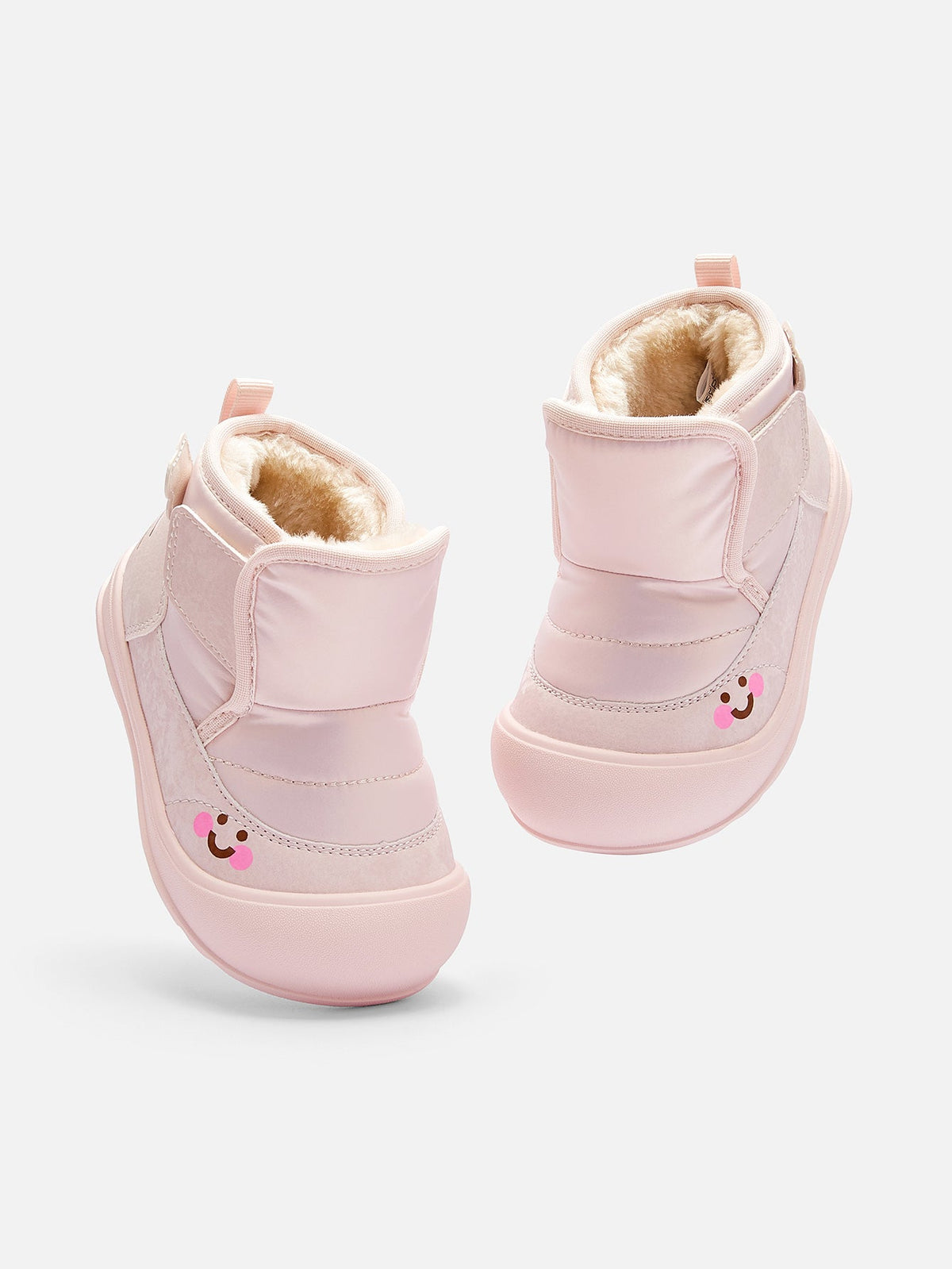 Balabala Baby Girls Kids High Top Sneakers Lightweight Warm Plush Lined Winter Snow Boots