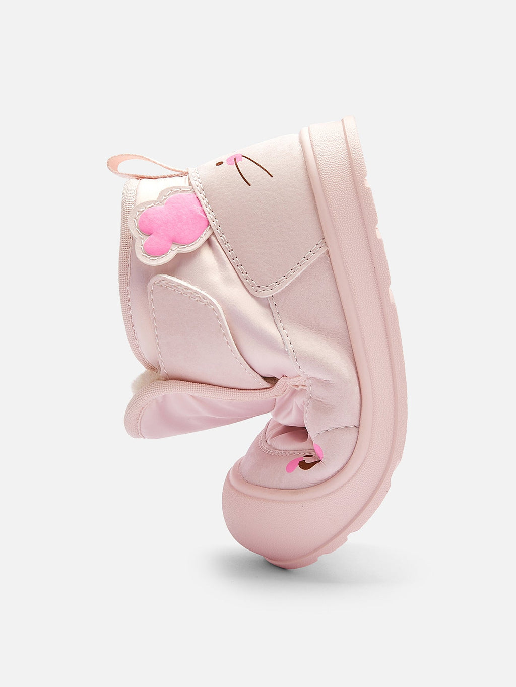 Balabala Baby Girls Kids High Top Sneakers Lightweight Warm Plush Lined Winter Snow Boots