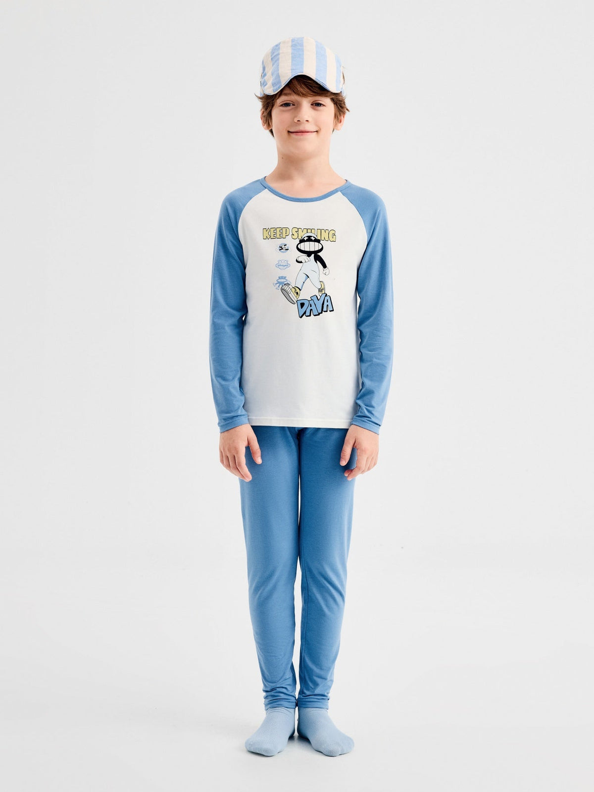 Balabala Boy Kids Warm Long Sleeve Top & Leggings Set