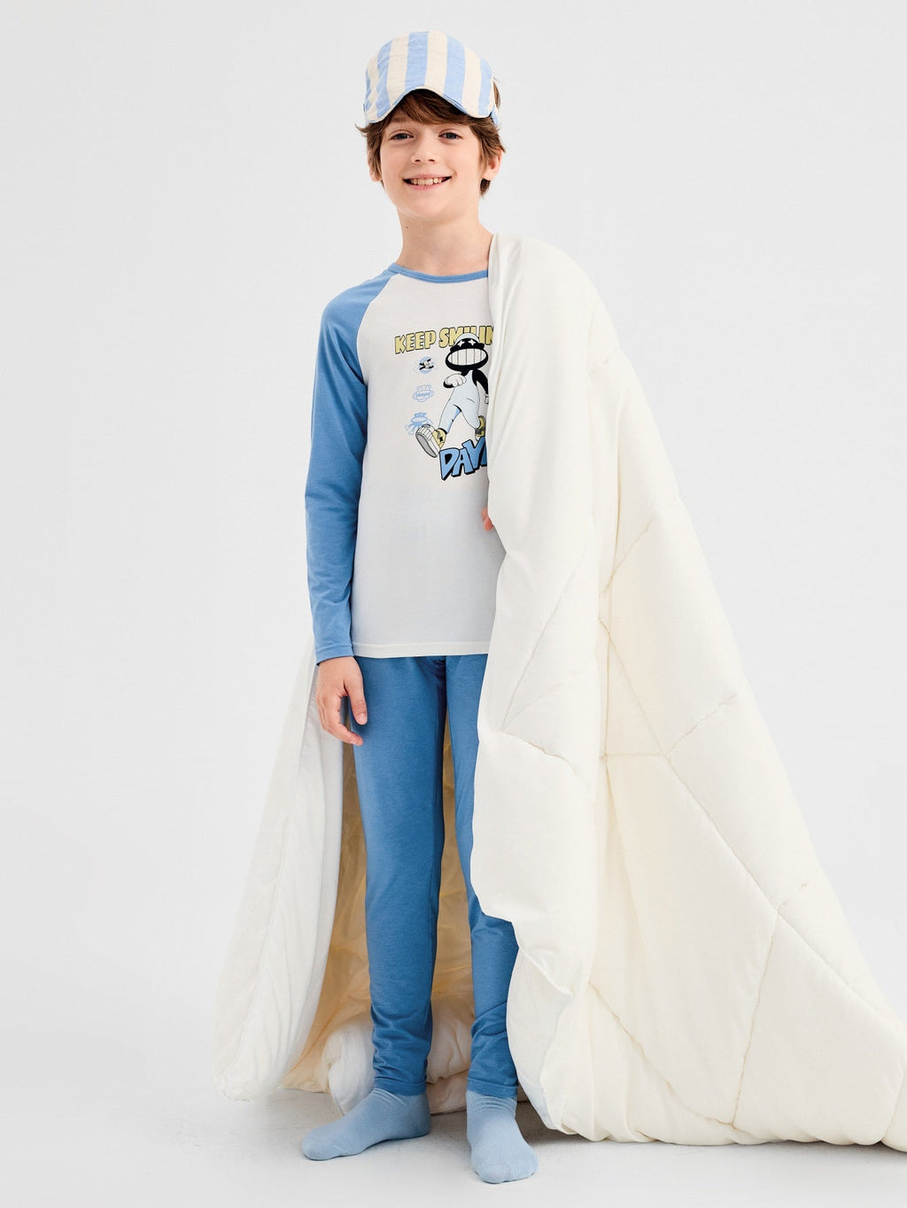 Balabala Boy Kids Warm Long Sleeve Top & Leggings Set