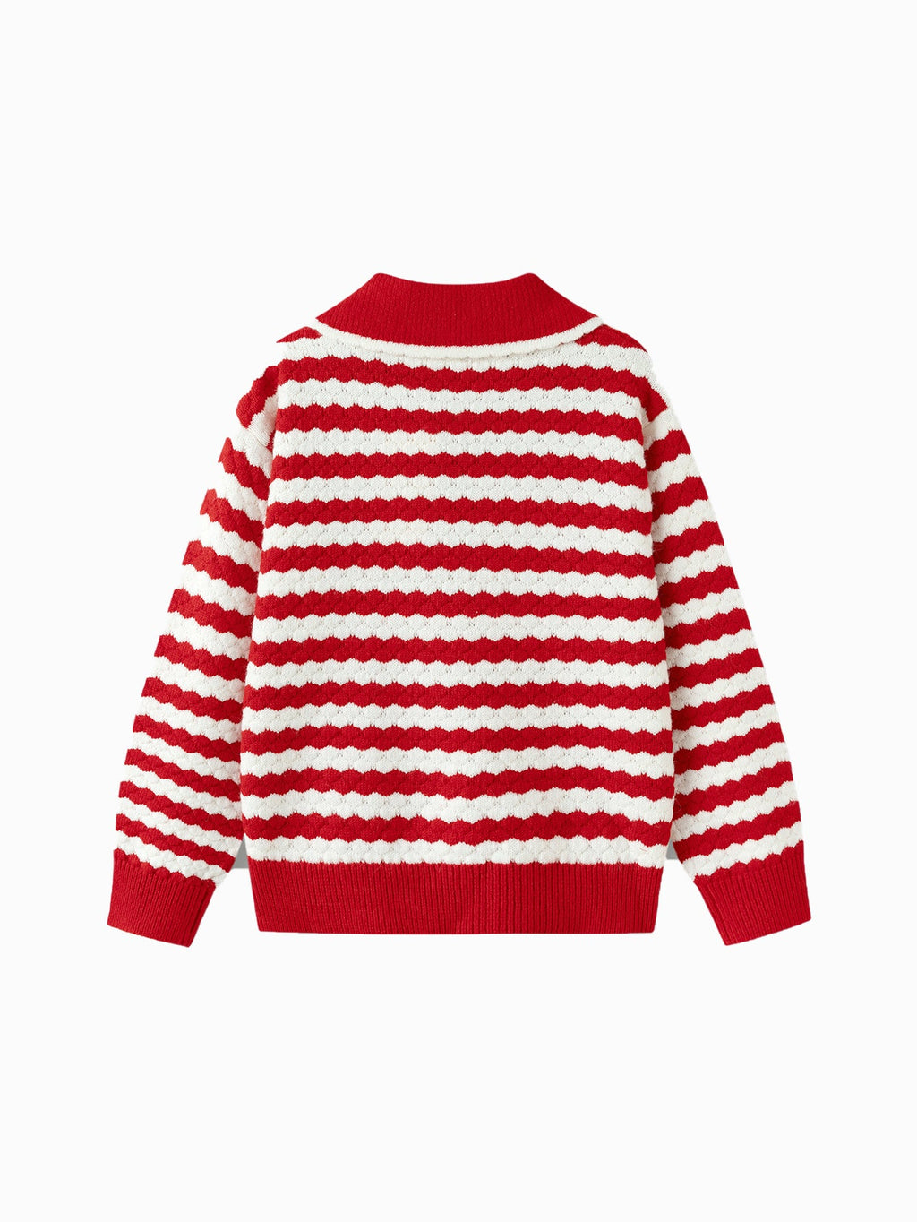 Balabala Children's Knitwear for Girls, 2024 Winter Striped Knitted Shirt with Bow Tie Inner Wear Top