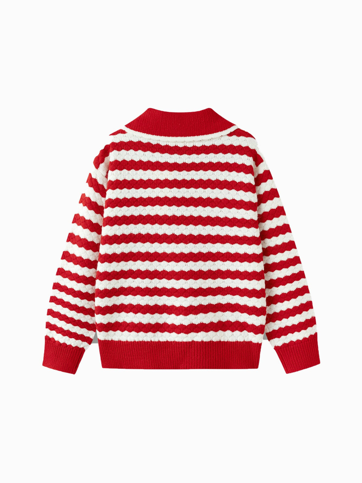 Balabala Children's Knitwear for Girls, 2024 Winter Striped Knitted Shirt with Bow Tie Inner Wear Top