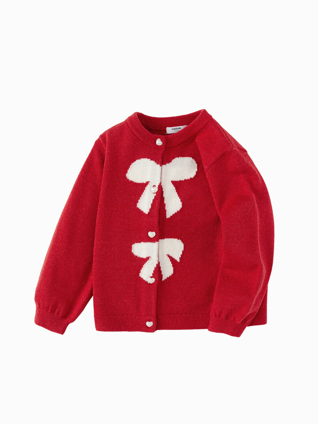Balabala Children Sweater Girl Sweater 2025 Winter Baby Knit Cardigan Fashion