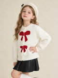 Balabala Children Sweater Girl Sweater 2025 Winter Baby Knit Cardigan Fashion
