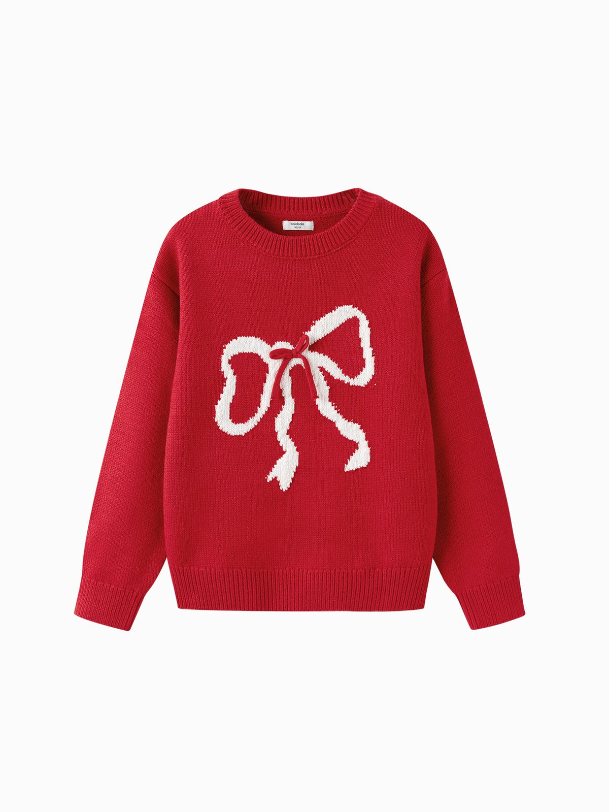 Balabala children's clothing girls sweater children sweater 2024 new winter New Year red knit sweater trend