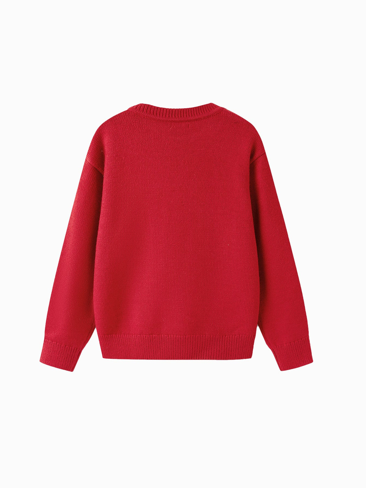 Balabala children's clothing girls sweater children sweater 2024 new winter New Year red knit sweater trend