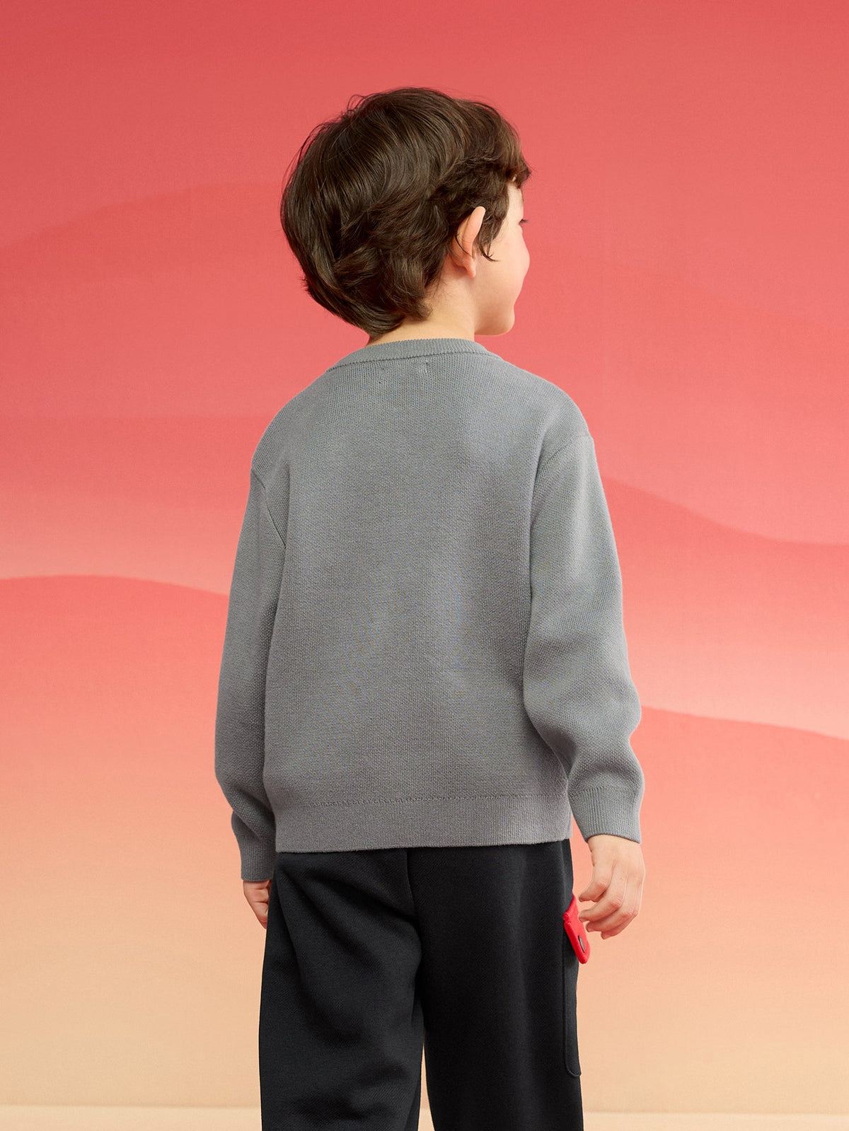 Balabala Children Clothes Boy Sweater 2025 New Spring New Year's Outfit Baby Chinese Style Knitwear