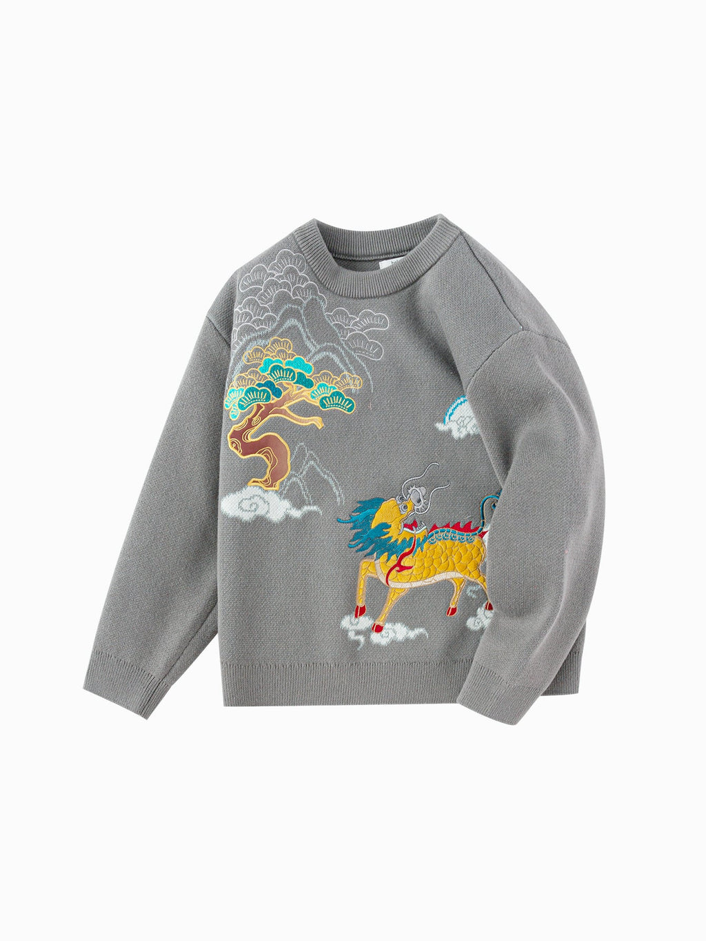 Balabala Children Clothes Boy Sweater 2025 New Spring New Year's Outfit Baby Chinese Style Knitwear