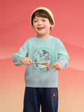 Balabala Children Clothes Boy Sweater 2025 New Spring New Year's Outfit Baby Chinese Style Knitwear